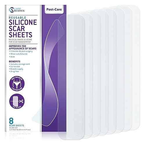 Silicone scar treatment sheets for C-section recovery